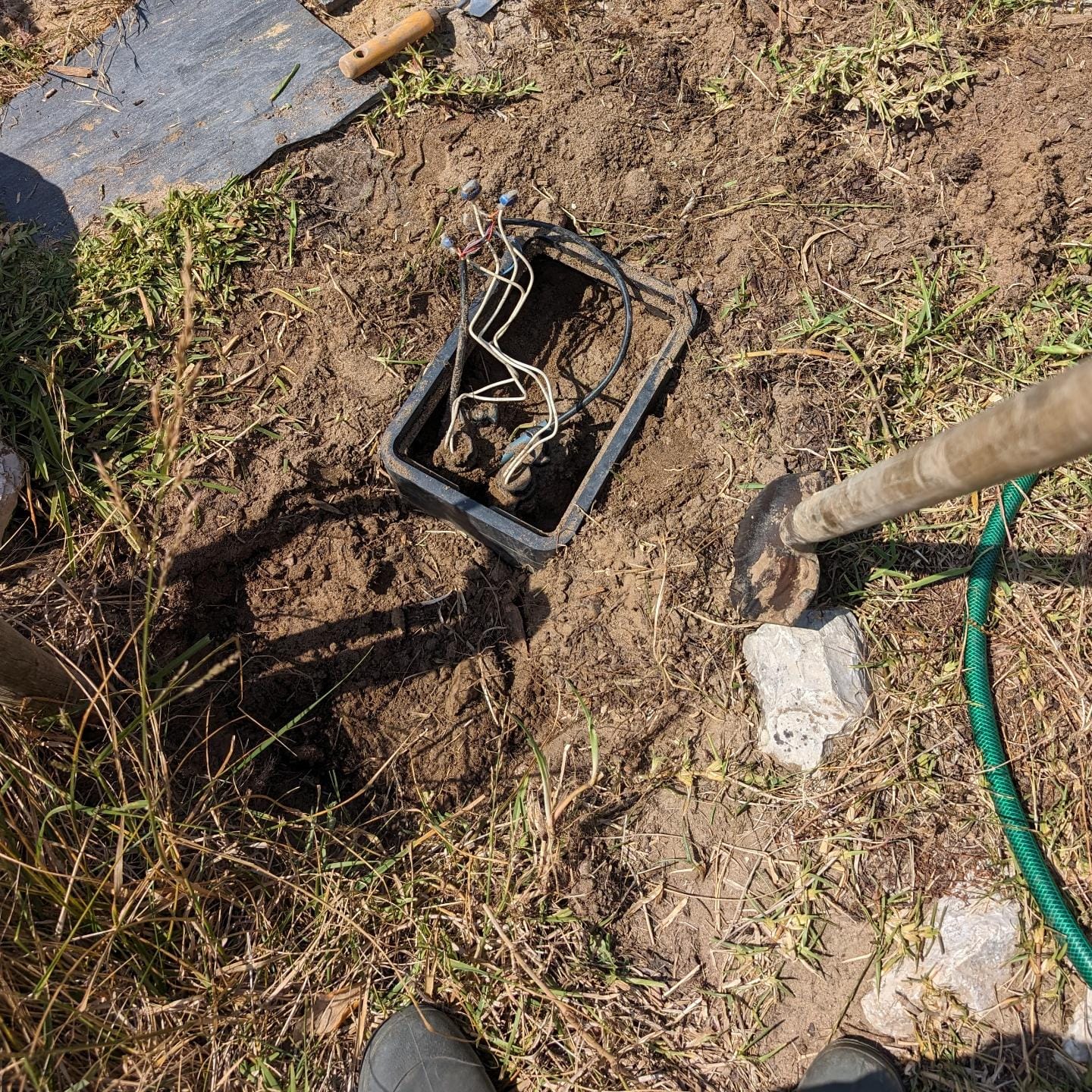 Started working on finally setting up irrigation for the guest gardens