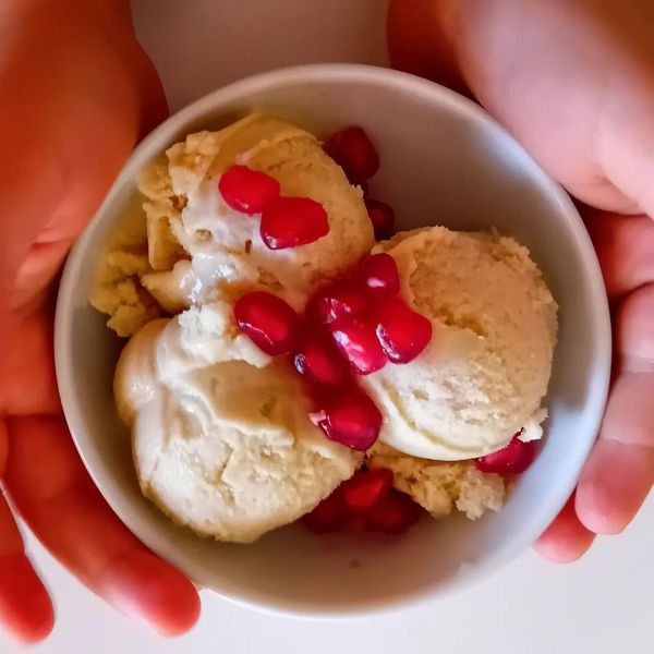 This time, the ice cream has a middle east inspiration,  with rosewater, saffron and pomegranate