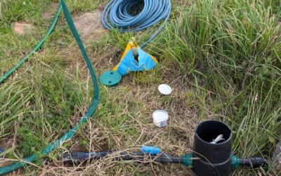 Setting up an electric valve to automate filling the duck pond.