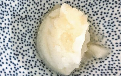 Lemon and eucalyptus sorbet. Healthy and delicious.