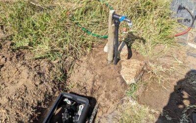 Continuing work on the zone 1 irrigation plumbing.