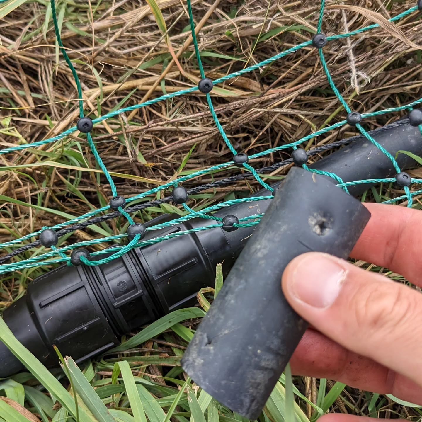 Repaired the accidental fencepost-induced damage to the irrigation line.