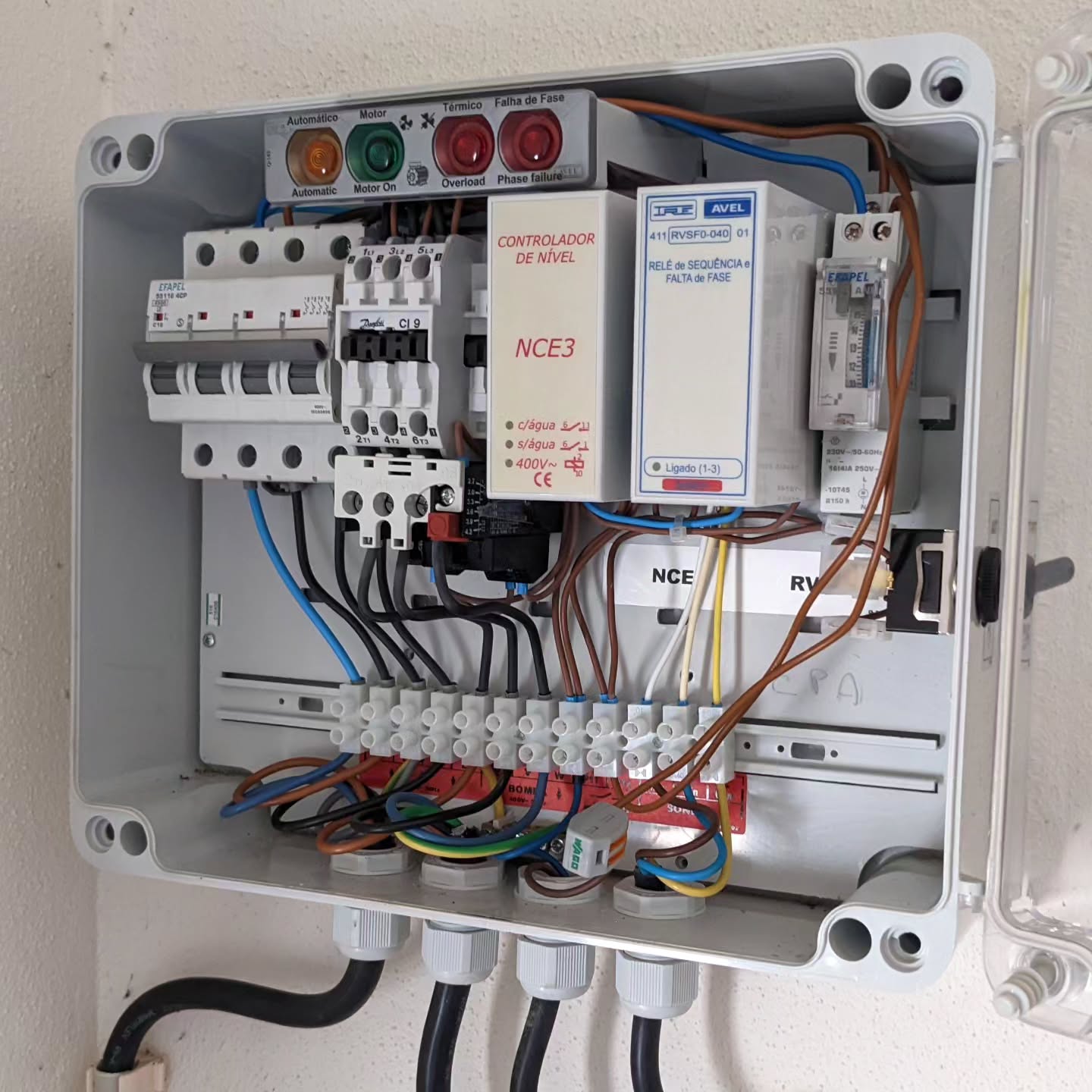 Wired a timer in series with the water tank refill circuit, so that it only works during the day when we have free solar energy.