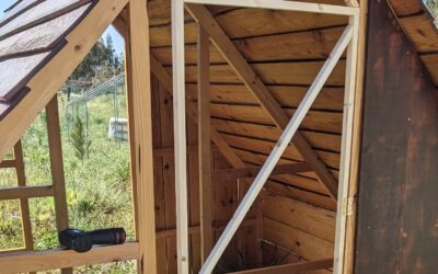 One coop door frame complete, second one on the way.