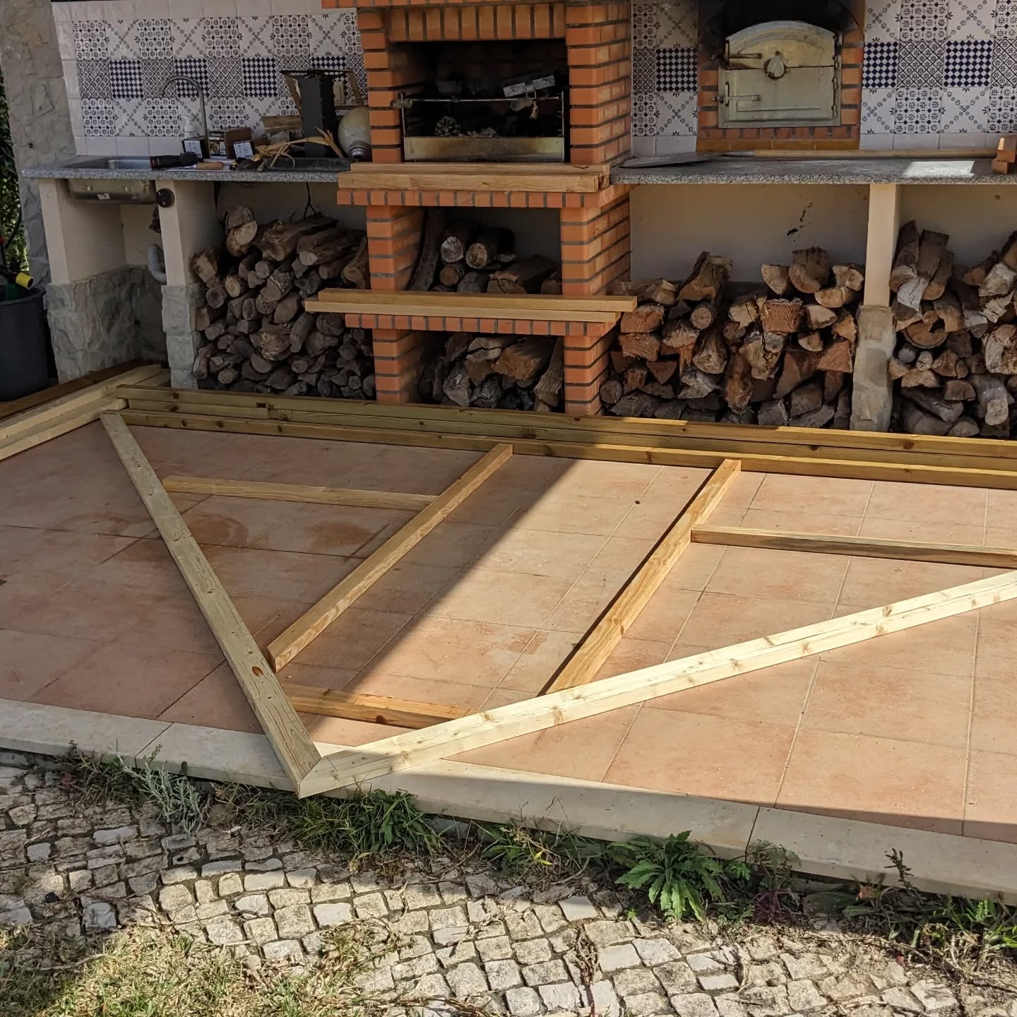 Starting to assemble a new duck coop.