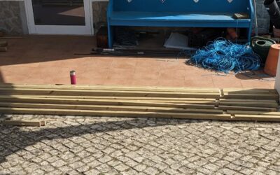 Cutting and test fitting half lap joinery for the duck coop base.