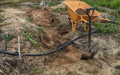With all the rain, we get to see and refine the water handling systems.
