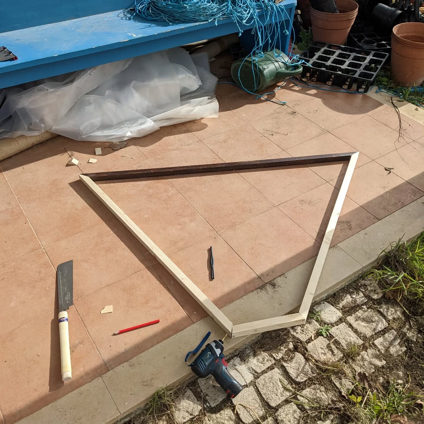 Started making the #greenhouse windows.