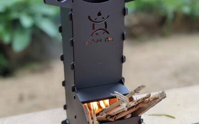 Test firing a Gamera Camping collapsible rocket stove.