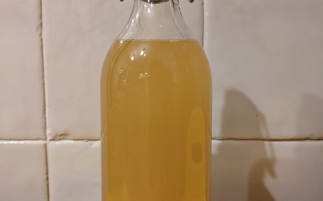 The Apple Cider Vinegar is ready. Made solely of apples from our garden.