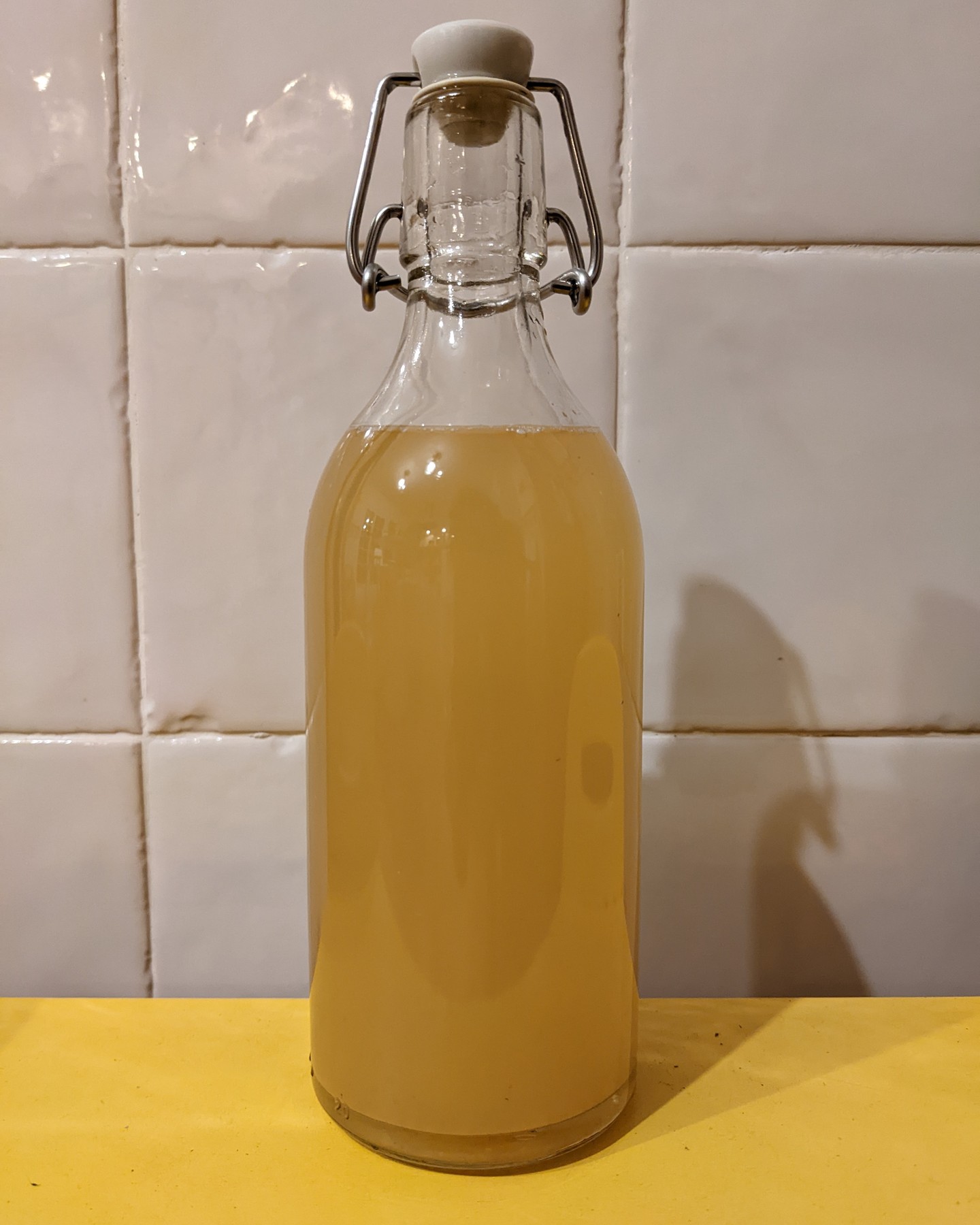 The Apple Cider Vinegar is ready. Made solely of apples from our garden.