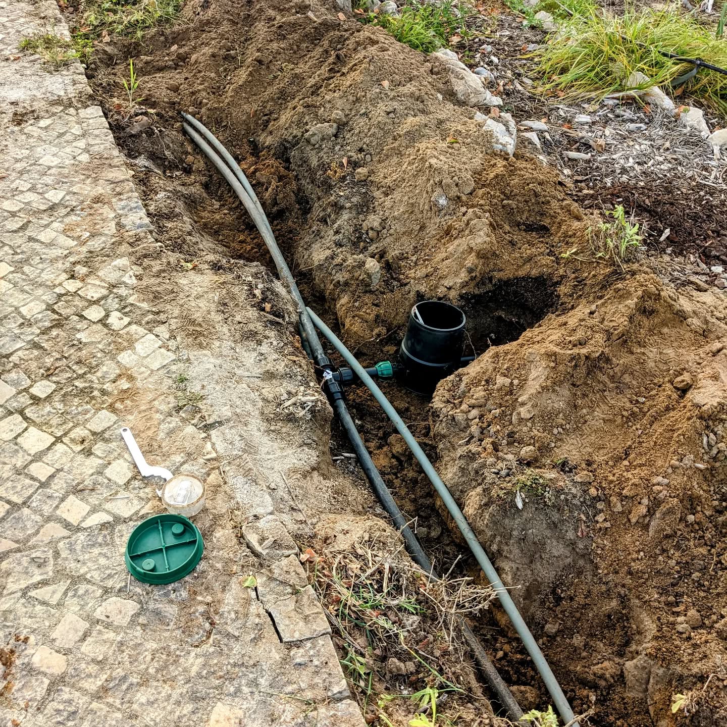 Prep work for upgrading the veggie garden #irrigation