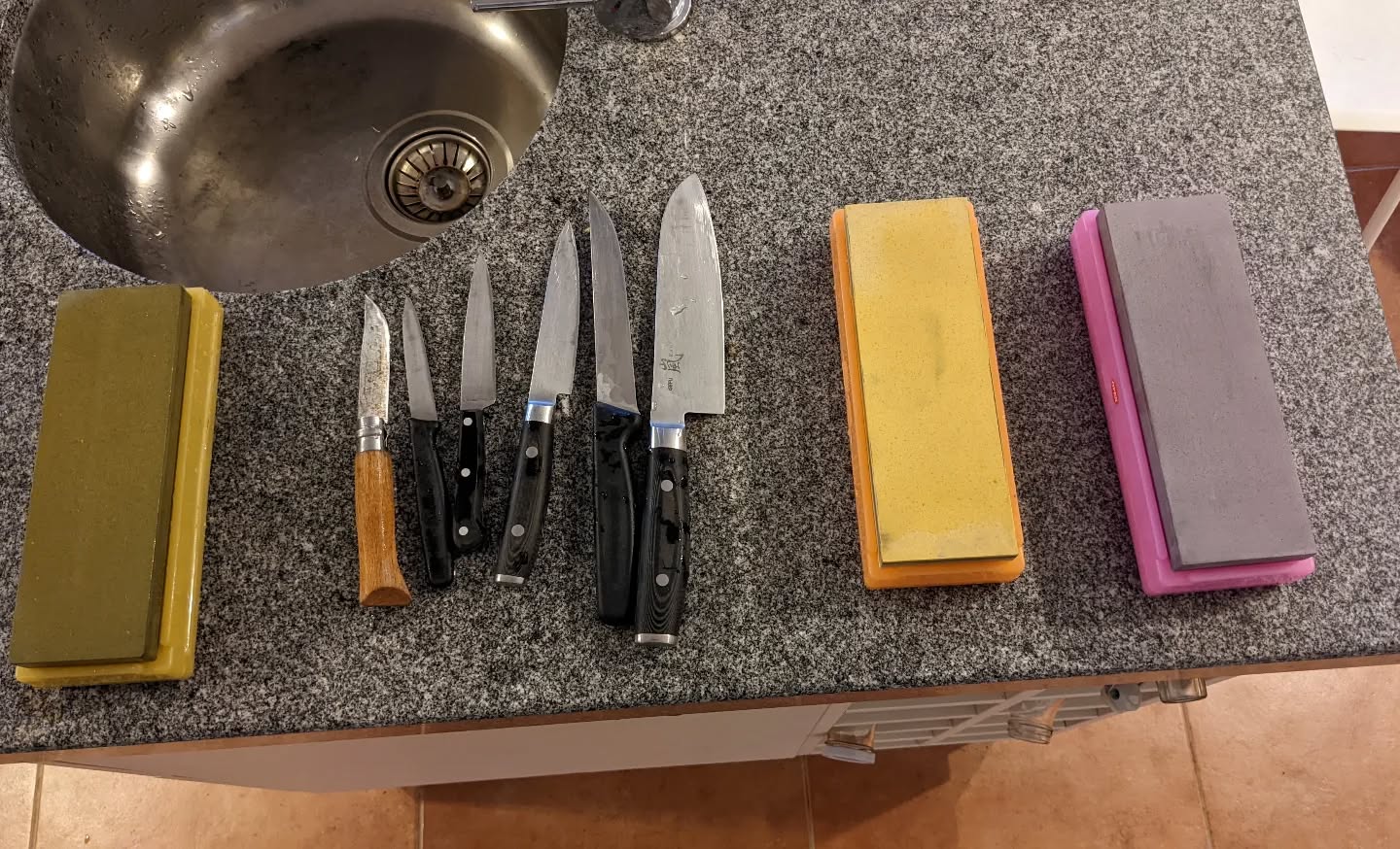 Knife sharpening day.