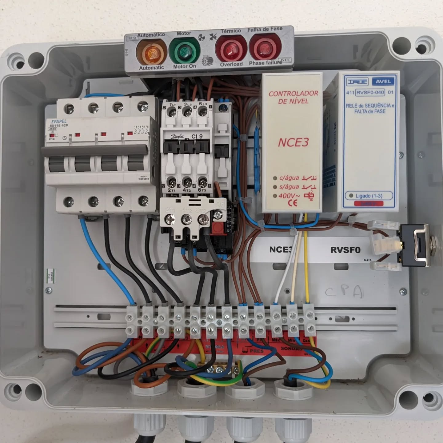 The underground water tank level control seems to be broken. When the water gets too low, the pump that takes the water out of the tank loses prime and our plants get no water…
