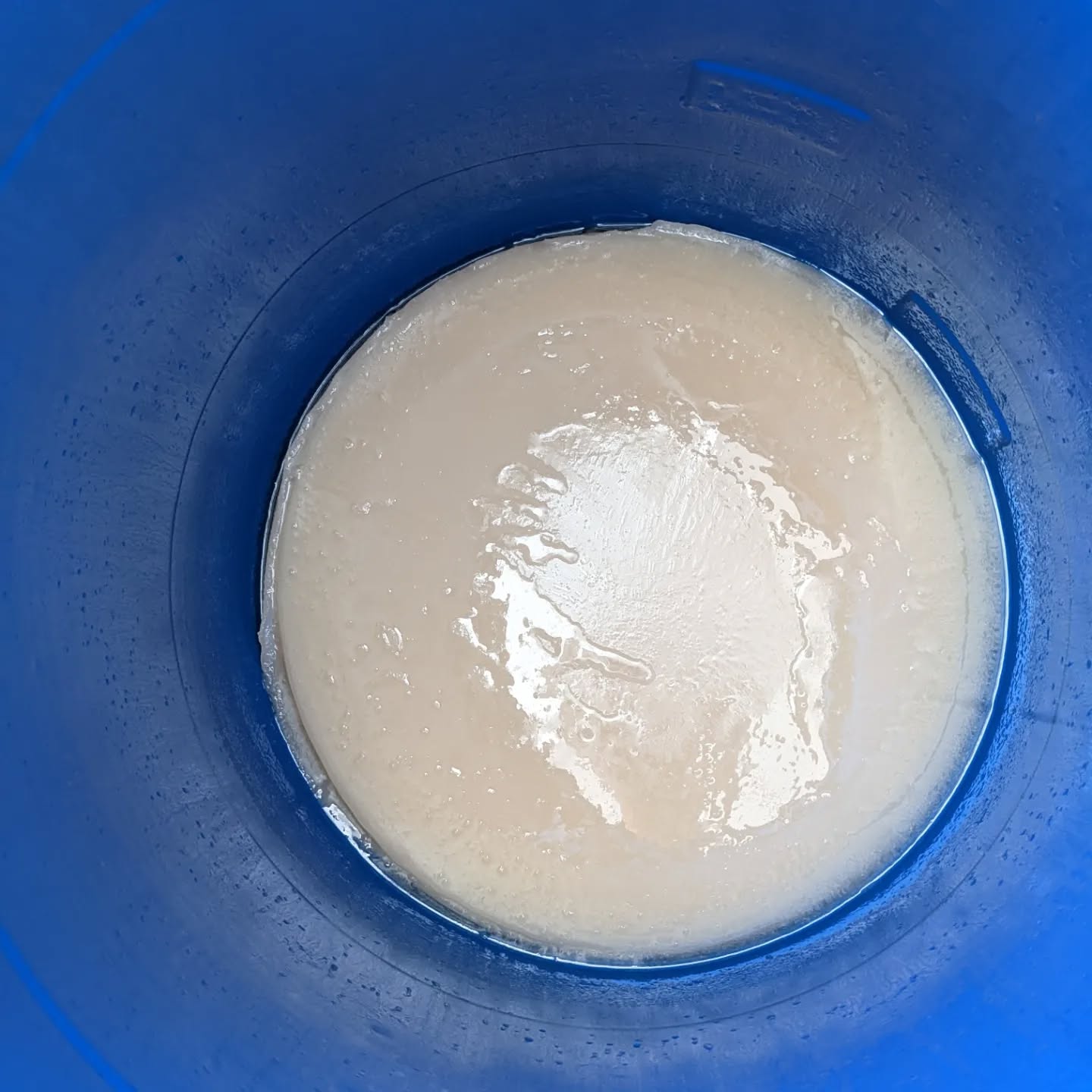 Adding water to the #jadamwettingagent started the other day. It’s milky instead of clear, so I wonder if the water was too hard. I ignored the instructions about checking water hardness…