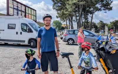 With L and T at #kidicalmass in Caldas da Rainha