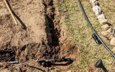 Trying to fix the punctured water pipe