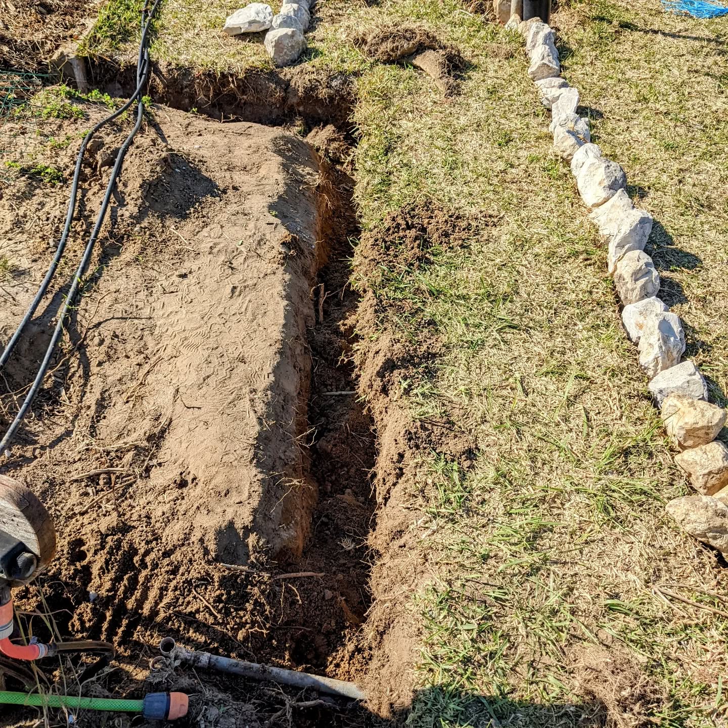 The masonry edging is finally gone