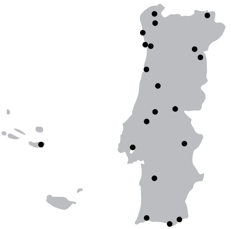 mapa centros 20 Centros Ciência Viva em Portugal Continental E Açores