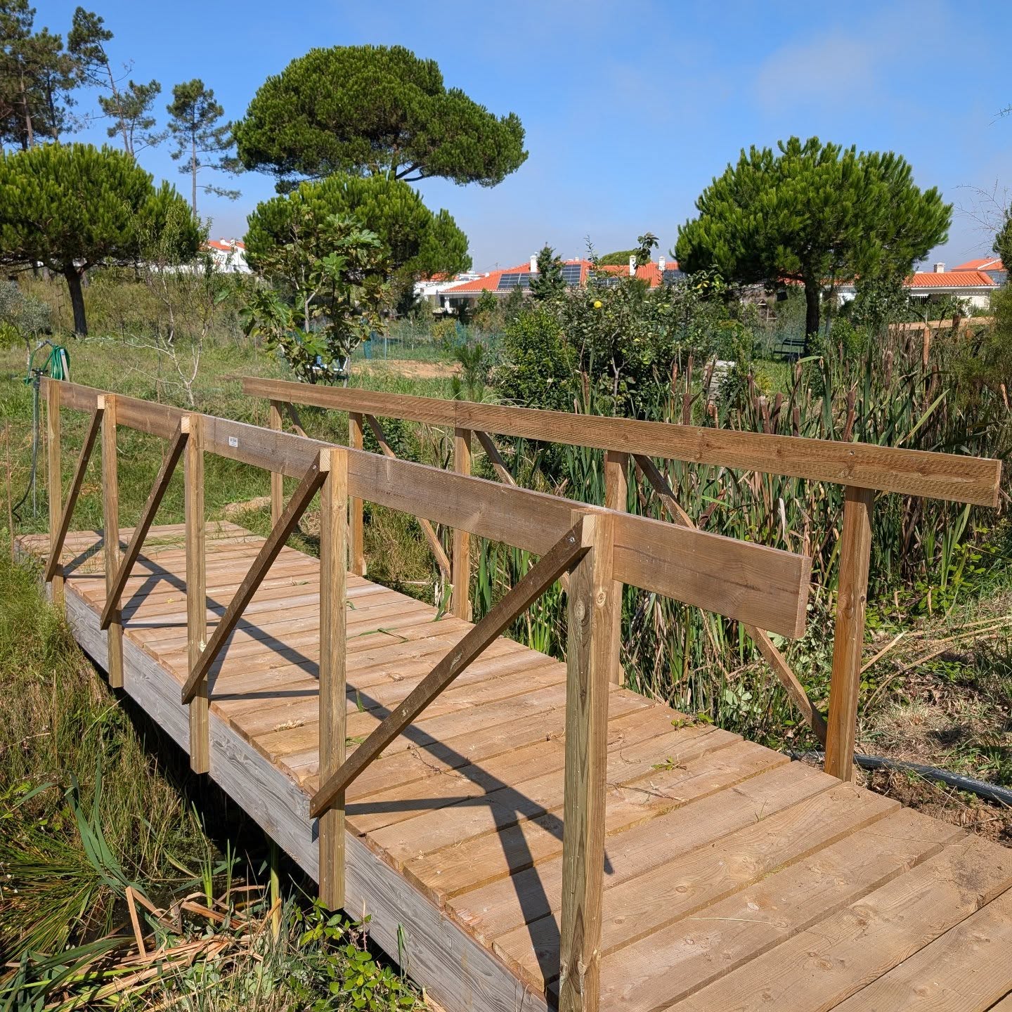 The footbridges now have handrails.