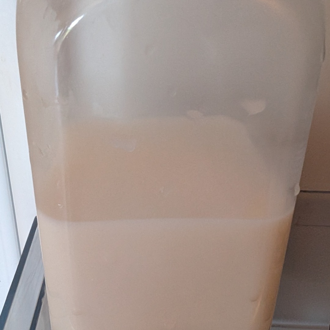 Raw goat milk. A precious surprise gift. Thank you, new friend!