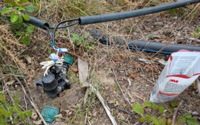 Irrigation revamp continues: wiring up some more valves.
