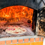 Pizza in the oven