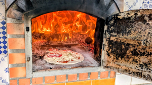 Pizza in the oven