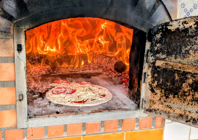 Pizza in the oven