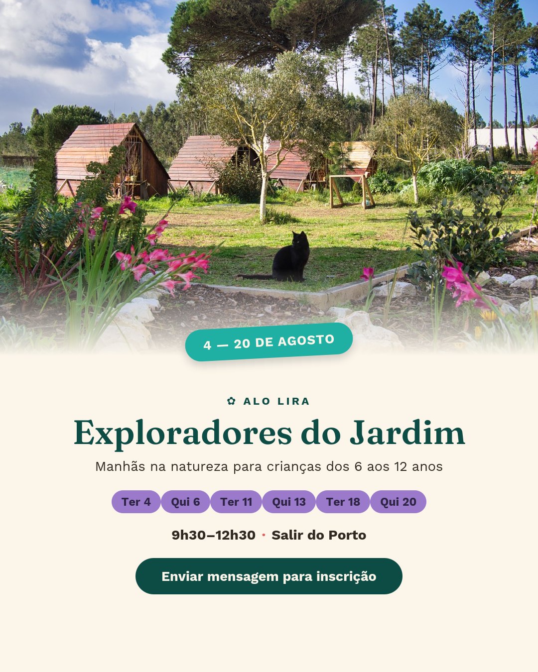 O programa Exploradores do Jardim chega em Agosto!